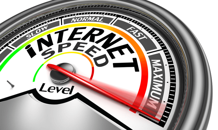 Internet Service Speedometer at maximum